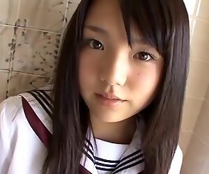 Japansk skoluniform, nyligen, buss japaneser skola tjej