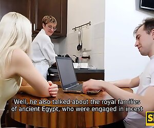 Housewife Doesnt Know Stepdaughter Satisfies The Stepbrother