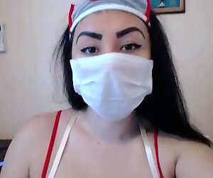 Hot Sex-Nurse Play with Big Boobs and Sucking Dildo - Closeu
