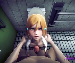Bleach hentai - orihime in the záchod boobjob and fucked - anime manga japonky kreslené 3d porno